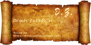 Drach Zoltán névjegykártya